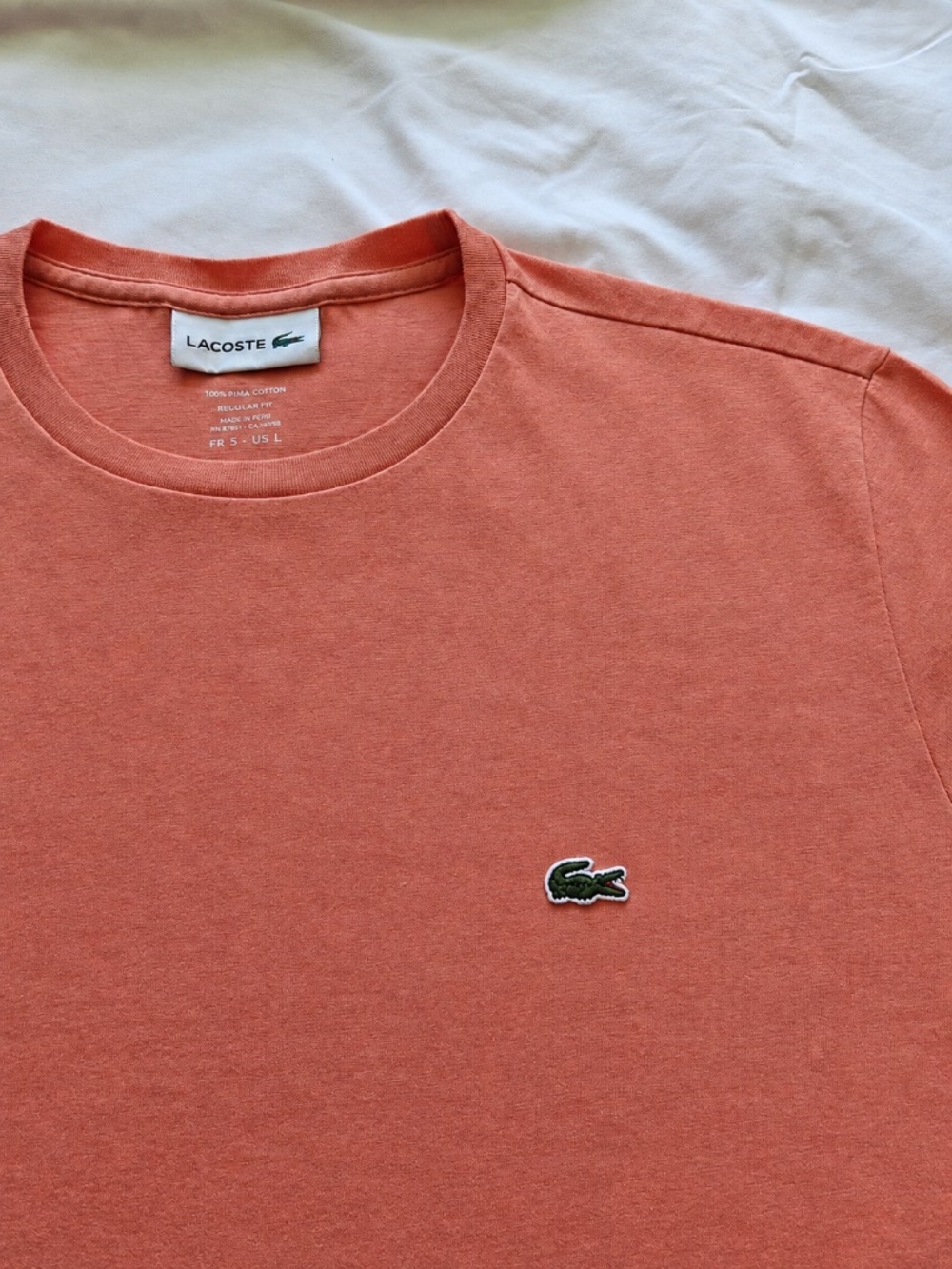 Lacoste T-Shirt – Salmon Pink / Coral